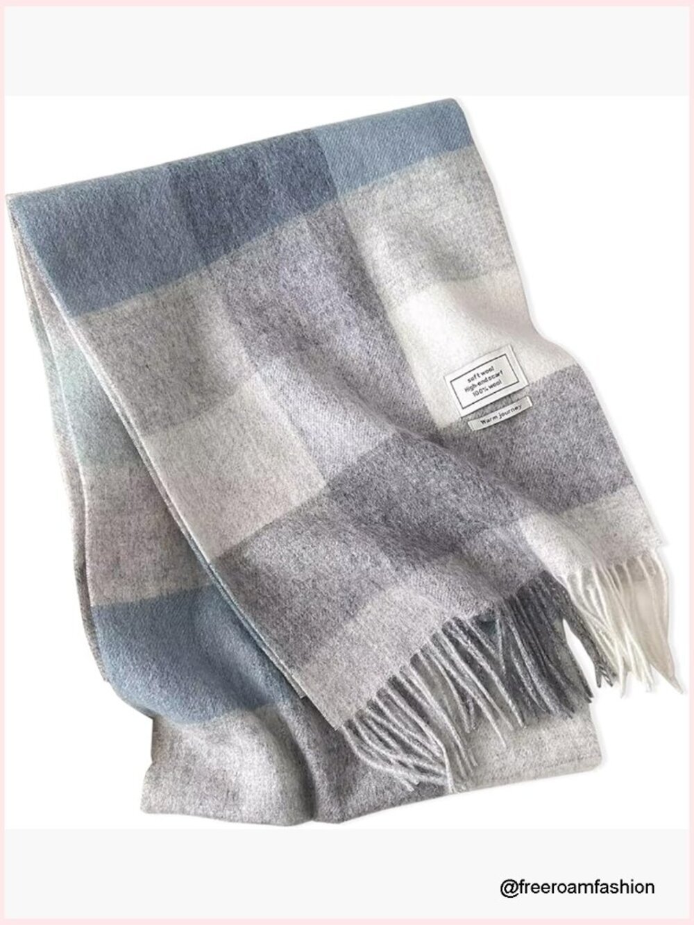70" Lightweight Australian Wool Knit Scarf for Women Men